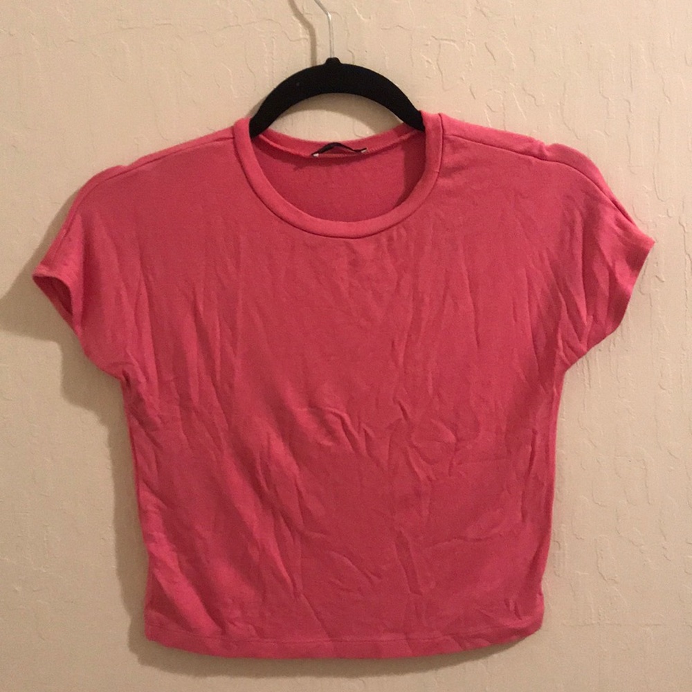 Hot pink crop top
